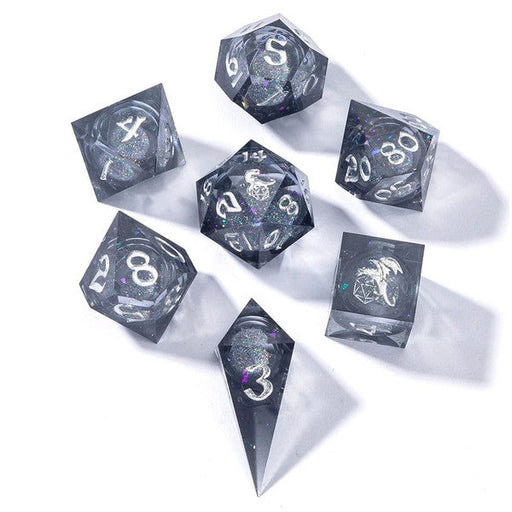 7-Set Captured Magic Rainbow-  Polyhedral Dice Set - Liquid Core - for just $59.99! 