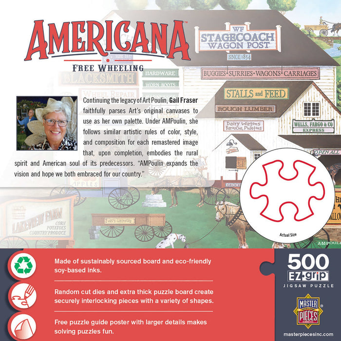 Americana - Free Wheeling 500 Piece EZ Grip Jigsaw Puzzle - Just $14.99! Shop now at Retro Gaming of Denver