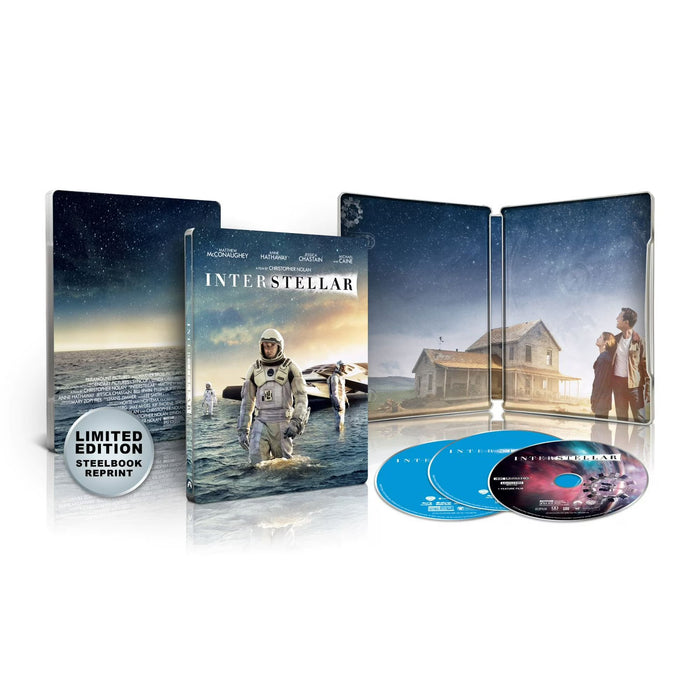 Interstellar - Limited Edition Steelbook (4K Ultra HD + Blu-ray + Digital) - for just $42.99! 