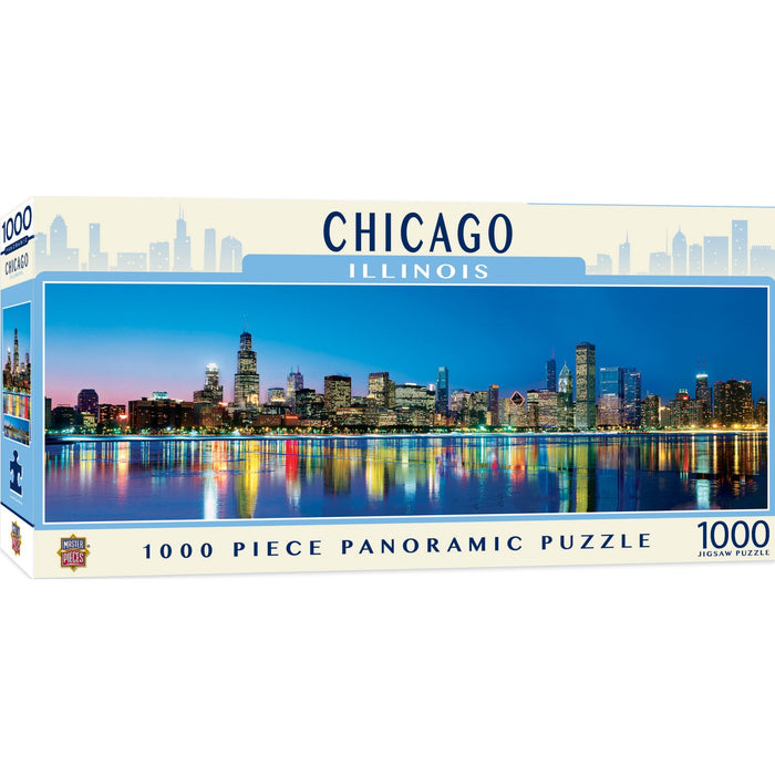 Chicago, Illinois 1000 Piece Panoramic Jigsaw Puzzle - Just $19.99! Shop now at Retro Gaming of Denver