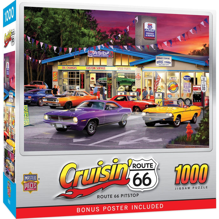 Cruisin' Route 66 - Pitstop 1000 Piece Jigsaw Puzzle - for just $16.99! 
