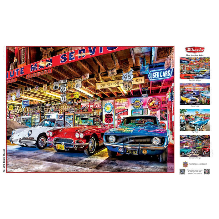 Wheels - Triple Threat 750 Piece Jigsaw Puzzle - for just $9.99! 
