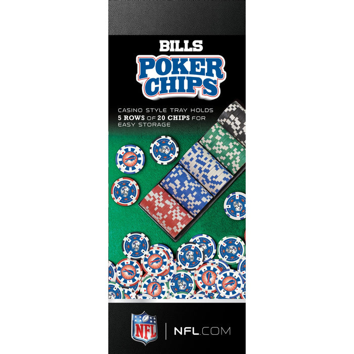 Buffalo Bills 100 Piece Poker Chips - Just $29.99! Shop now at Retro Gaming of Denver