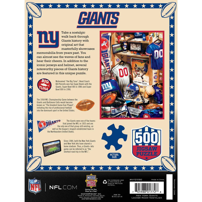 New York Giants - Locker Room 500 Piece Jigsaw Puzzle - for just $16.99! 