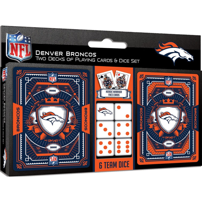 Denver Broncos - 2-Pack Playing Cards & Dice Set - for just $19.99! 