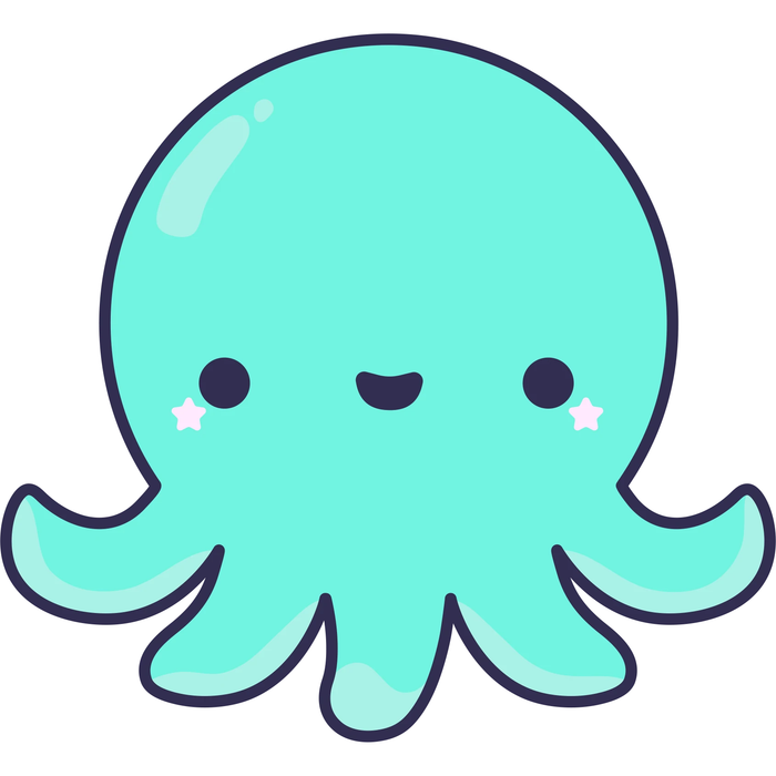 Baby Octopus 4" Sticker - Just $2.99! Shop now at Retro Gaming of Denver