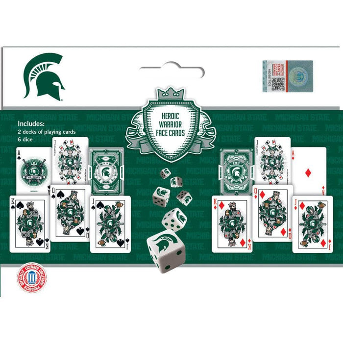 Michigan State Spartans - 2-Pack Playing Cards & Dice Set - for just $19.99! 