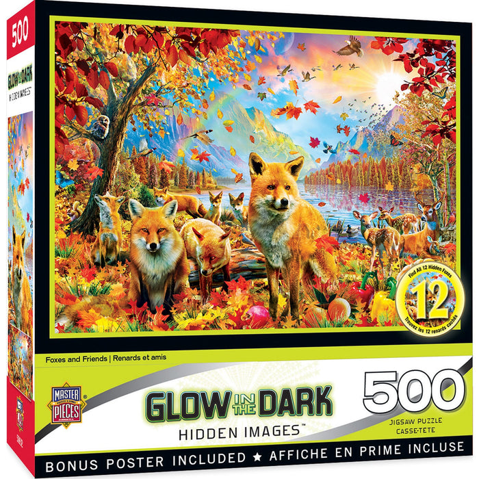 Hidden Images - Foxes and Friends 500 Piece Jigsaw Puzzle - Just $14.99! Shop now at Retro Gaming of Denver