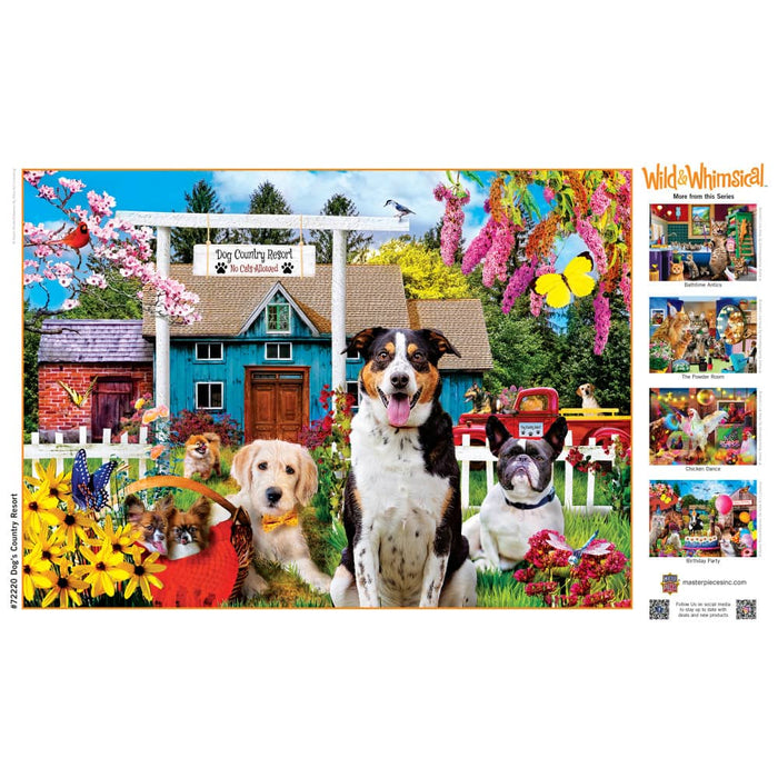 Wild & Whimsical - Dog's Country Restort 1000 Piece Jigsaw Puzzle - for just $9.99! 