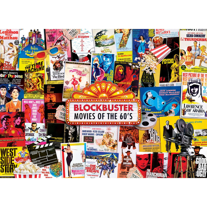 60's Blockbusters 1000 Piece Jigsaw Puzzle - Just $16.99! Shop now at Retro Gaming of Denver