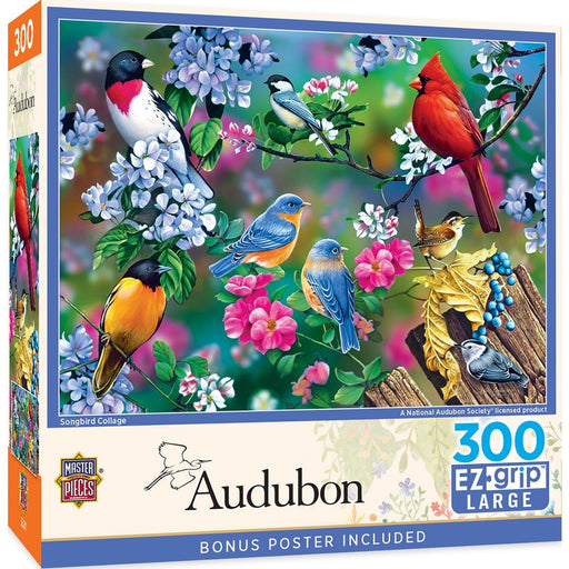 Audubon - Songbird Collage 300 Piece EZ Grip Jigsaw Puzzle - for just $14.99! 