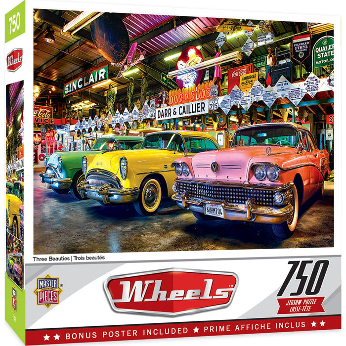 Wheels - Three Beauties 750 Piece Jigsaw Puzzle - Just $14.99! Shop now at Retro Gaming of Denver