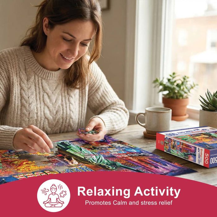 Greetings From New York City - 550 Piece Jigsaw Puzzle - for just $14.99! 