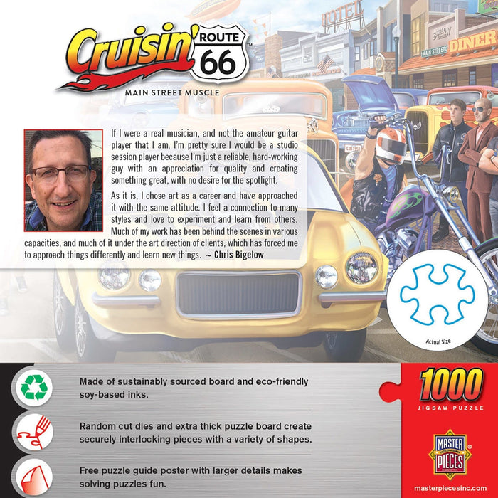 Cruisin' Route 66 - Main Street Muscle 1000 Piece Jigsaw Puzzle - for just $16.99! 