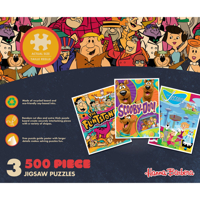 Hanna-Barbera - 500 Piece Jigsaw Puzzles 3 Pack - Just $24.99! Shop now at Retro Gaming of Denver