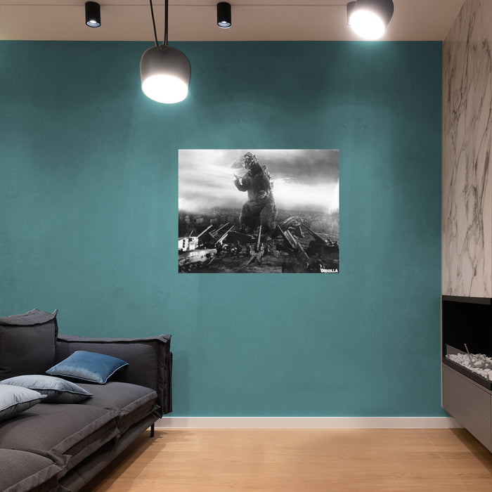 Godzilla: 1954-Godzilla Movie Scene Mural - Officially Licensed Toho Removable Adhesive Decal - Premium Mural - Just $69.99! Shop now at Retro Gaming of Denver