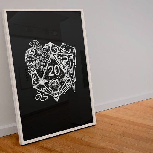 DND Wall Art - Dice Monster - DND - Gift For Dnd - D20 Gift Picture- Game Master - Adventure - RPG Poster - Geek Gift - Premium Wall Art - Just $16! Shop now at Retro Gaming of Denver