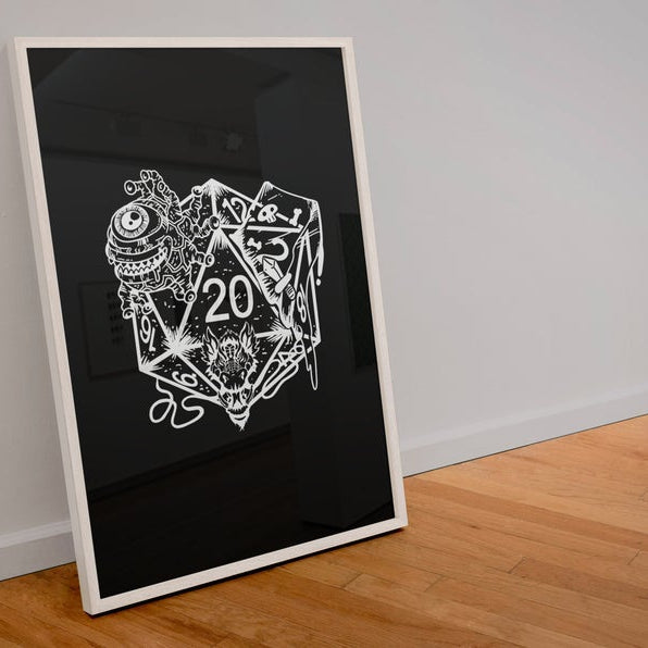 DND Wall Art - Dice Monster - DND - Gift For Dnd - D20 Gift Picture- Game Master - Adventure - RPG Poster - Geek Gift - Just $16! Shop now at Retro Gaming of Denver