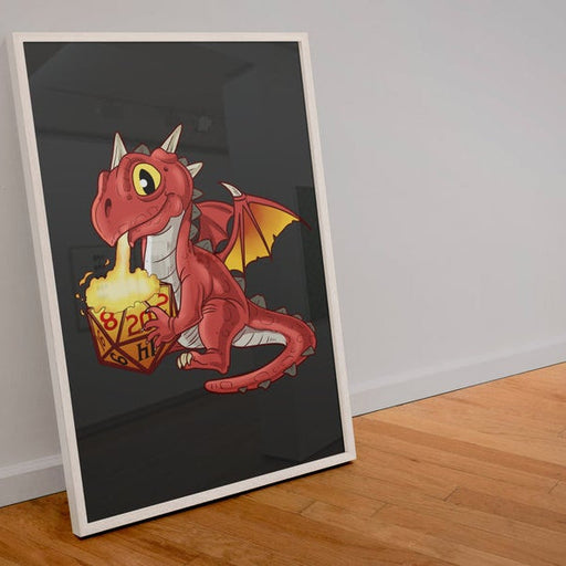 DND Wall Art - Baby Dragon Fire - DND - Gift For Dnd - D20 Gift Picture- Game Master - Adventure - RPG Poster - Geek Gift - Premium Wall Art - Just $16! Shop now at Retro Gaming of Denver