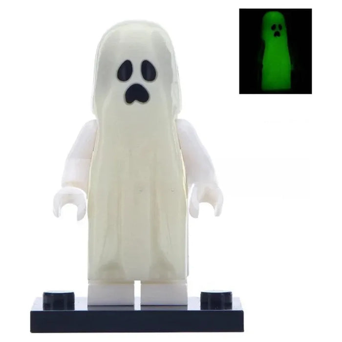 Glow in the Dark Sad Ghost Lego-Compatible Minifigures - Just $3.99! Shop now at Retro Gaming of Denver