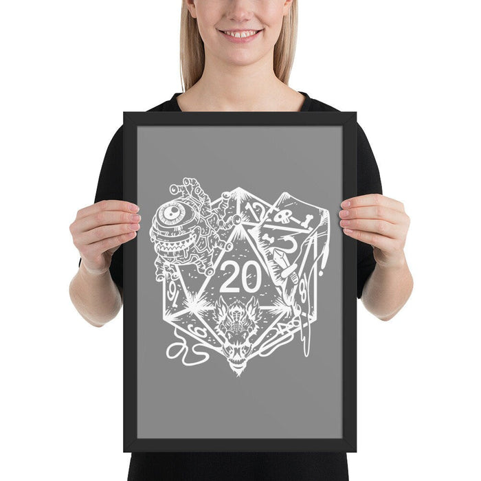 DND Framed Wall Art - Dice Art - DND - Gift For Dnd - D20 Gift Picture- Game Master - Adventure - RPG Poster - Just $30.50! Shop now at Retro Gaming of Denver