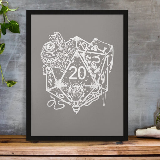 DND Framed Wall Art - Dice Art - DND - Gift For Dnd - D20 Gift Picture- Game Master - Adventure - RPG Poster - Premium Wall Art - Just $30.50! Shop now at Retro Gaming of Denver