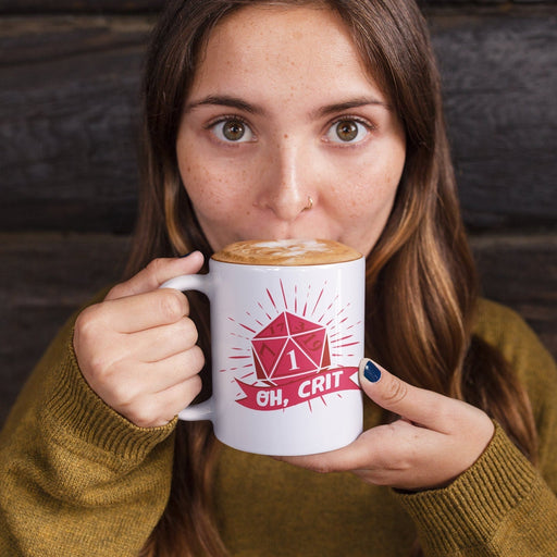 Etsy Mug- Oh Crit - DND Gift - Gift For Dnd- Coffee - D20 Gift- Game Master - Adventure - RPG - Premium Mug - Just $15.95! Shop now at Retro Gaming of Denver