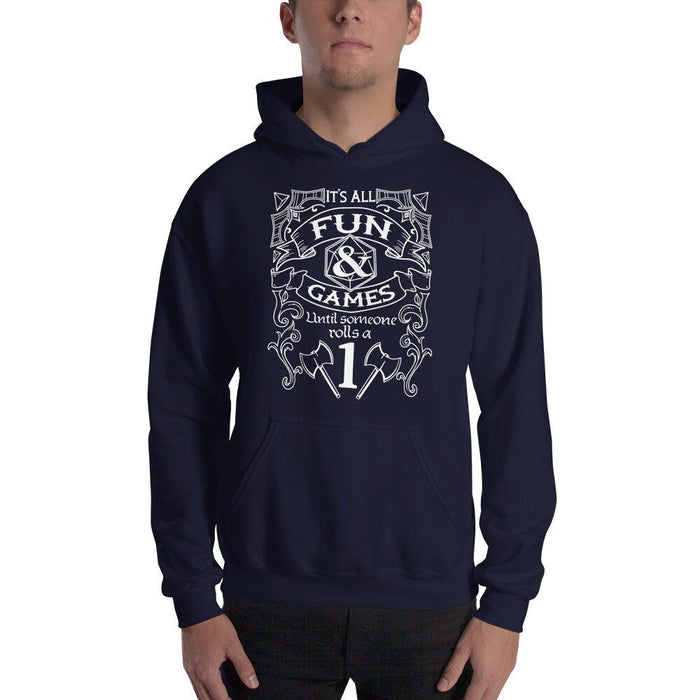 Hooded Sweatshirt - Fun And Games - DND - Gift For Dnd - D20 Gift- Game Master - Adventure - RPG Sweater - Just $40.99! Shop now at Retro Gaming of Denver