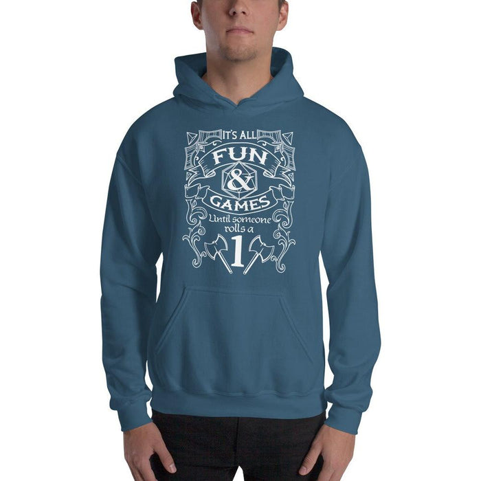 Hooded Sweatshirt - Fun And Games - DND - Gift For Dnd - D20 Gift- Game Master - Adventure - RPG Sweater - Just $40.99! Shop now at Retro Gaming of Denver