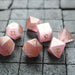 Hand Carved  Gemstone Pink Watermelon Cats Eye Stone (And Box) Polyhedral Dice - Premium Gemstone Dice - Just $18.99! Shop now at Retro Gaming of Denver
