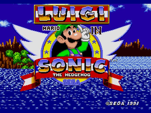 Luigi in Sonic the Hedgehog Sega Genesis Game Cart - for just $19.99! 