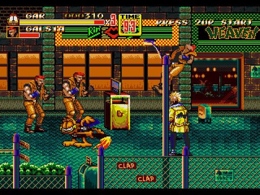 Garfield in Streets of Rage 2 Sega Genesis Game Cart - for just $19.99! 
