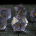 Hand Carved Purple Zircon Glass (And Box) Polyhedral Dice Set - Premium Gemstone Dice - Just $16.99! Shop now at Retro Gaming of Denver