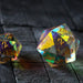 Large Dragon Egg Dichroic Glass D20 Gemstone Polyhedral Dice - Premium Gemstone Dice - Just $39.99! Shop now at Retro Gaming of Denver