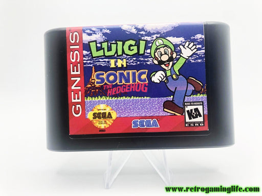 Luigi in Sonic the Hedgehog Sega Genesis Game Cart - for just $19.99! 