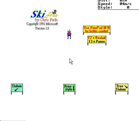 Ski Free DOS Windows 3.11 Game Classic Floppy Disk - for just $9.99! 