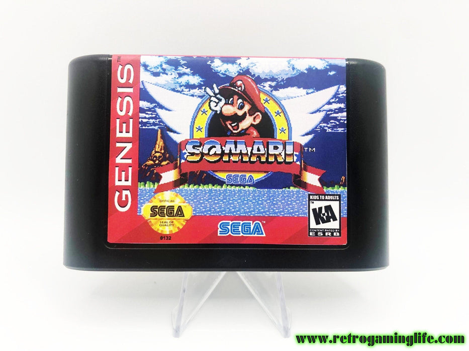 Somari the Adventurer Mario in Sonic Sega Genesis Game Cart - for just $19.99! 