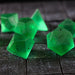 Hand Carved Raised Green Zircon Glass (And Box) Polyhedral Dice DND Set - Premium Gemstone Dice - Just $18.99! Shop now at Retro Gaming of Denver