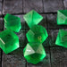 Hand Carved Raised Green Zircon Glass (And Box) Polyhedral Dice DND Set - Premium Gemstone Dice - Just $18.99! Shop now at Retro Gaming of Denver