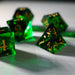 Green/Gold Handmade Sharp Edge Resin Dice Set RPG Game DND MTG Tabletop Gaming - Premium Resin Dice - Just $12.99! Shop now at Retro Gaming of Denver