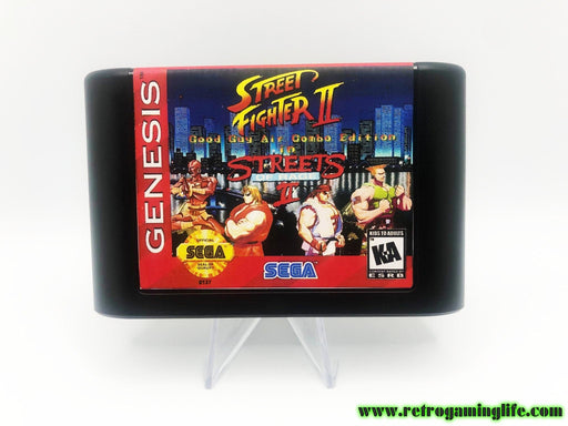 Street Fighter 2 in Streets of Rage 2 Air Combo Edition Sega Genesis Game Cart - for just $19.99! 
