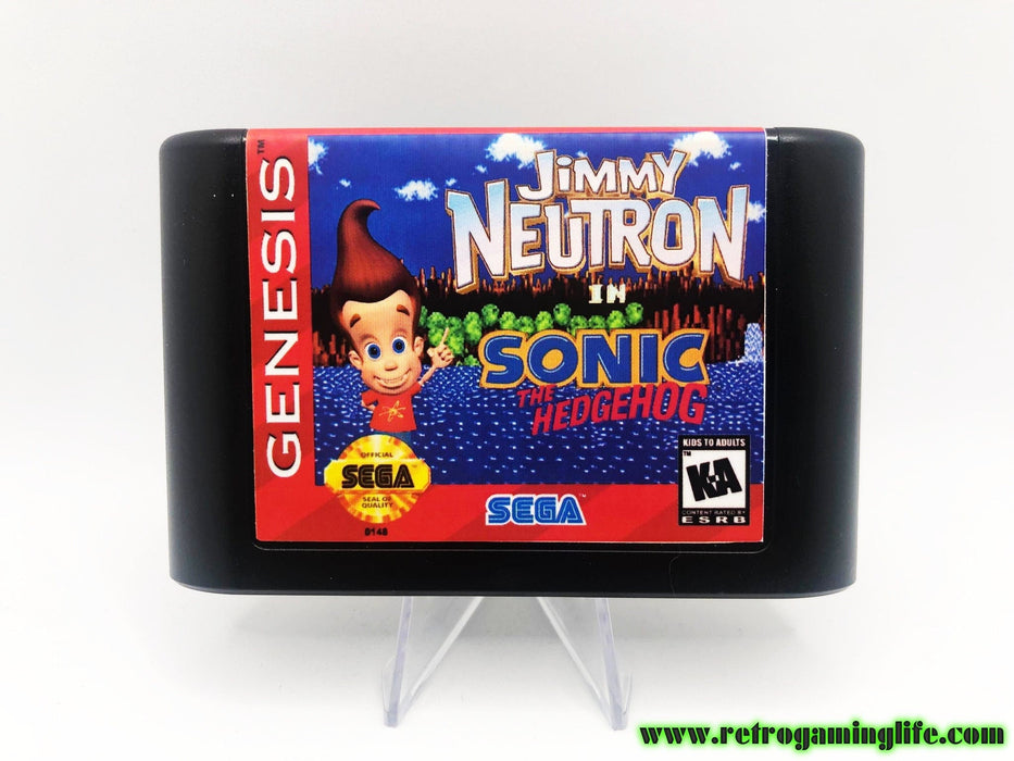 Jimmy Neutron in Sonic the Hedgehog Sega Genesis Game Cart Repro - for just $19.99! 