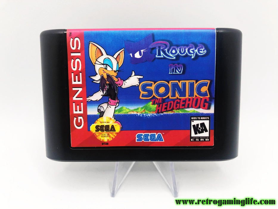 Rouge the Bat in Sonic the Hedgehog Sega Genesis Game Cart Repro - for just $19.99! 