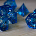 Blue Glitter Liquid Core Handmade Sharp Edge Resin Dice Set RPG Game DND Tabletop Gaming - Premium Liquid Core Dice - Just $10.99! Shop now at Retro Gaming of Denver