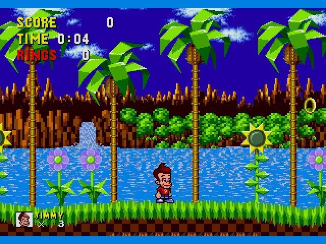 Jimmy Neutron in Sonic the Hedgehog Sega Genesis Game Cart Repro - for just $19.99! 