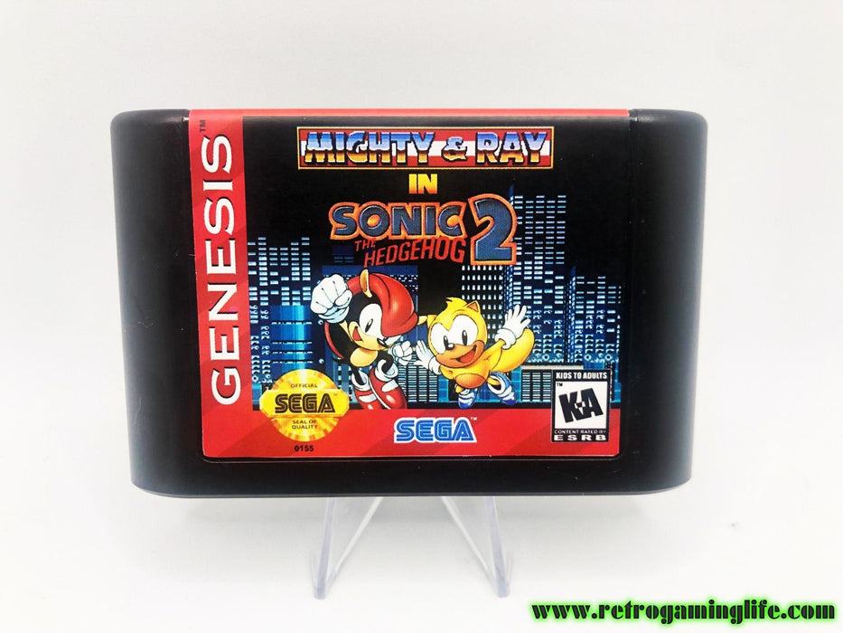 Mighty & Ray in Sonic the Hedgehog 2 Sega Genesis Game Cart Repro - for just $19.99! 