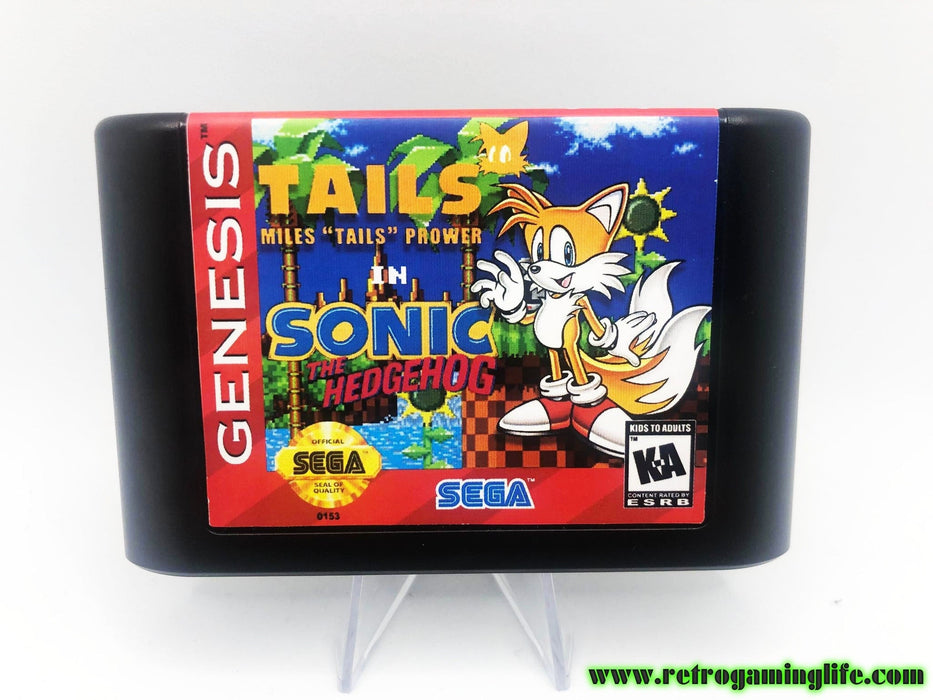 Tails in Sonic the Hedgehog Sega Genesis Game Cart Repro - for just $19.99! 