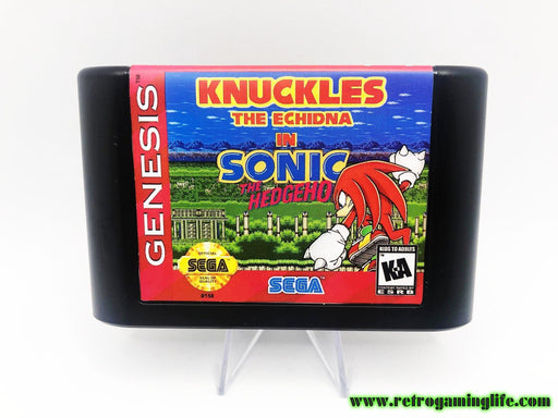 Knuckles the Echidna in Sonic the Hedgehog Sega Genesis Game Cart Repro - for just $19.99! 