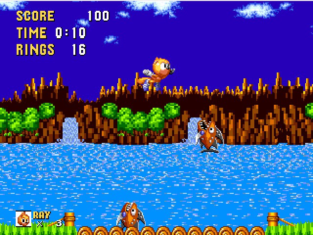 Ray the Flying Squirrel in Sonic the Hedgehog Sega Genesis Game Cart Repro - for just $19.99! 