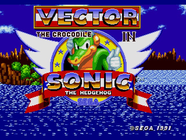 Vector the Crocodile in Sonic the Hedgehog Sega Genesis Game Cart Repro - for just $19.99! 